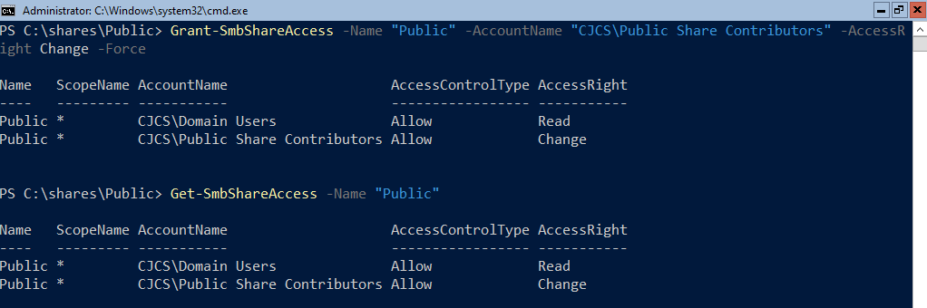 Grant access and verify.