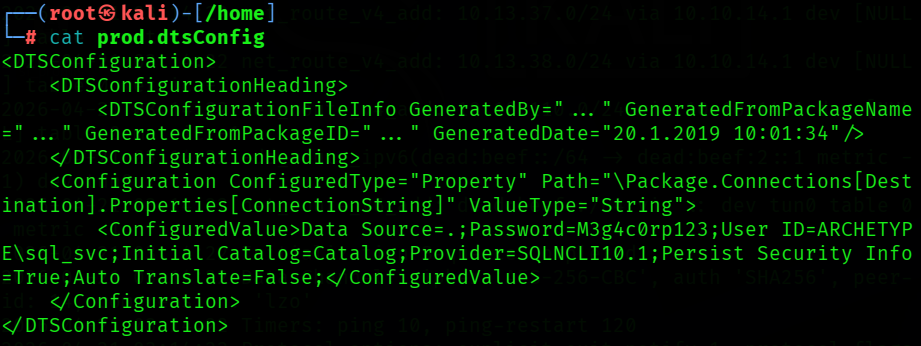 Step 2 of the HTB Archetype walkthrough.