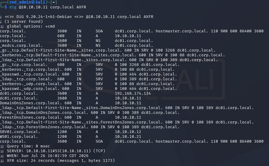 dig output